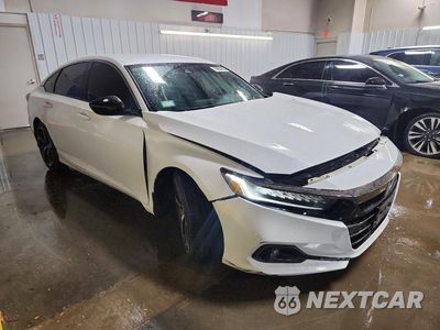 Czwarte zdjęcie samochodu z boku: 2021 HONDA ACCORD SPORT VIN:1HGCV1F32MA089769 - miniatura
