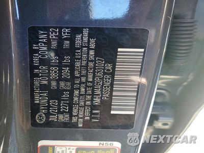 Zdjęcie 12 z 12 samochodu: 2023 HYUNDAI ELANTRA SEL VIN:KMHLM4AG2PU631027 - miniatura