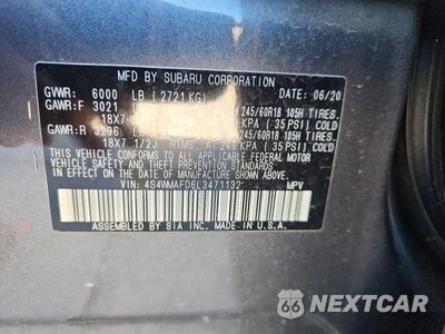 Zdjęcie 12 z 12 samochodu: 2020 SUBARU ASCENT PREMIUM VIN:4S4WMAFD6L3471132 - miniatura