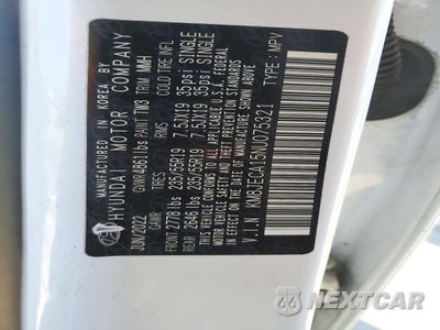 Zdjęcie 13 z 13 samochodu: 2022 HYUNDAI TUCSON LIMITED VIN:KM8JECA15NU075321 - miniatura
