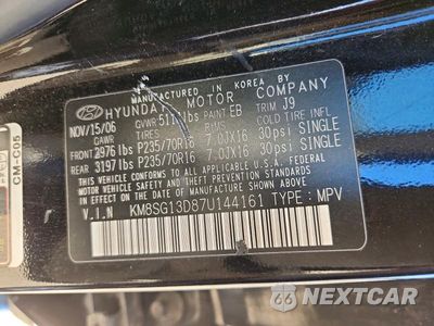Zdjęcie 13 z 13 samochodu: 2007 HYUNDAI SANTA FE GLS VIN:KM8SG13D87U144161 - miniatura