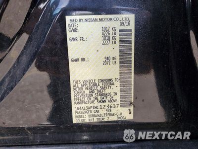 Zdjęcie 12 z 12 samochodu: 2017 NISSAN ALTIMA 2.5 SR VIN:1N4AL3AP1HC123637 - miniatura