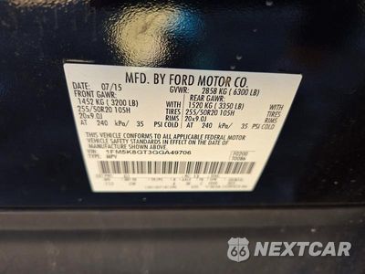 Zdjęcie 13 z 13 samochodu: 2016 FORD EXPLORER SPORT VIN:1FM5K8GT3GGA49706 - miniatura
