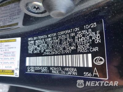 Zdjęcie 14 z 14 samochodu: 2024 LEXUS UX 250H BASE VIN:JTHX6JBH3R2187997 - miniatura