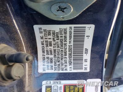 Zdjęcie 12 z 12 samochodu: 2006 HONDA CIVIC LX VIN:1HGFA16596L059315 - miniatura