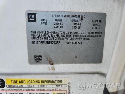 Zdjęcie 12 z 12 samochodu: 2011 CHEVROLET MALIBU 2LT VIN:1G1ZD5E13BF124332 - miniatura