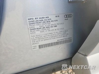 Zdjęcie 12 z 12 samochodu: 2018 AUDI Q5 PREMIUM PLUS VIN:WA1BNAFY8J2188604 - miniatura
