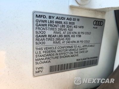 Zdjęcie 13 z 13 samochodu: 2018 AUDI Q7 PREMIUM PLUS VIN:WA1LAAF76JD036008 - miniatura