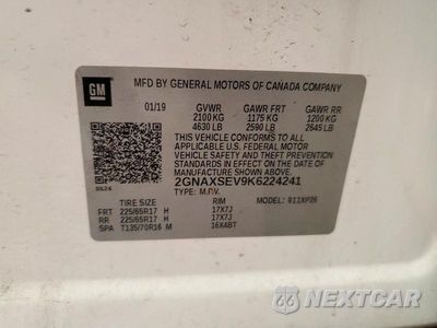 Zdjęcie 13 z 13 samochodu: 2019 CHEVROLET EQUINOX LS VIN:2GNAXSEV9K6224241 - miniatura