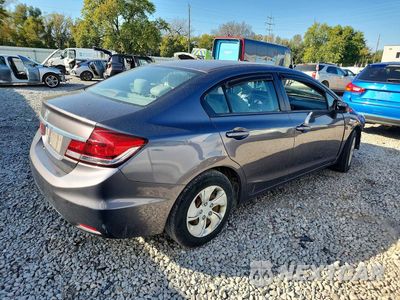 Trzecie zdjęcie samochodu z tyłu: 2014 HONDA CIVIC LX VIN:19XFB2F55EE243613 - miniatura