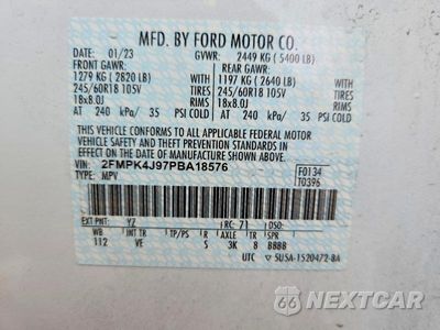 Zdjęcie 13 z 13 samochodu: 2023 FORD EDGE SEL VIN:2FMPK4J97PBA18576 - miniatura