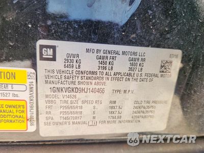 Zdjęcie 14 z 14 samochodu: 2017 CHEVROLET TRAVERSE LT VIN:1GNKVGKD9HJ140466 - miniatura