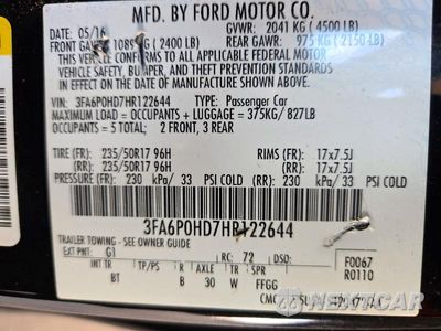Zdjęcie 12 z 12 samochodu: 2017 FORD FUSION SE VIN:3FA6P0HD7HR122644 - miniatura