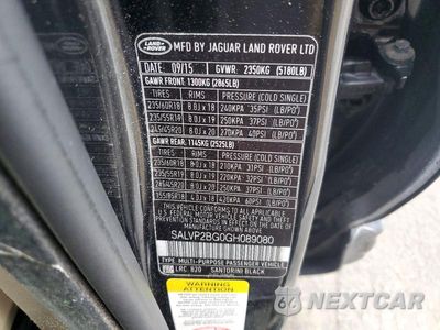 Zdjęcie 14 z 14 samochodu: 2016 LAND ROVER RANGE ROVER EVOQUE SE VIN:SALVP2BG0GH089080 - miniatura