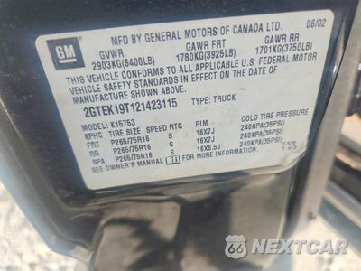 Zdjęcie 13 z 13 samochodu: 2002 GMC NEW SIERRA K1500 VIN:2GTEK19T121423115 - miniatura