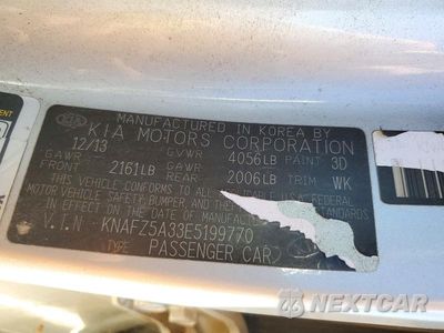 Zdjęcie 13 z 13 samochodu: 2014 KIA FORTE5 SX VIN:KNAFZ5A33E5199770 - miniatura
