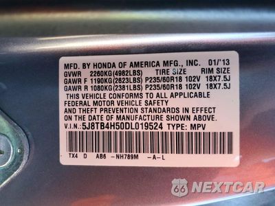 Zdjęcie 13 z 13 samochodu: 2013 ACURA RDX TECHNOLOGY VIN:5J8TB4H50DL019524 - miniatura