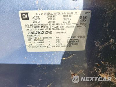 Zdjęcie 13 z 13 samochodu: 2012 CHEVROLET EQUINOX LT VIN:2GNALDEK2C6303085 - miniatura