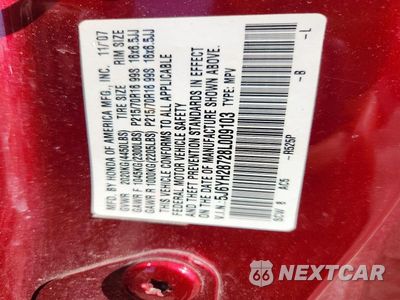 Zdjęcie 12 z 12 samochodu: 2008 HONDA ELEMENT EX VIN:5J6YH28728L009103 - miniatura