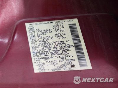Zdjęcie 13 z 13 samochodu: 2006 NISSAN XTERRA X VIN:5N1AN08W06C512505 - miniatura