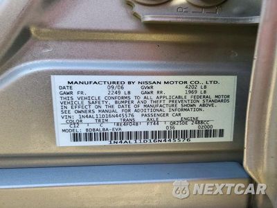 Zdjęcie 13 z 13 samochodu: 2006 NISSAN ALTIMA 2.5 VIN:1N4AL11D16N445576 - miniatura