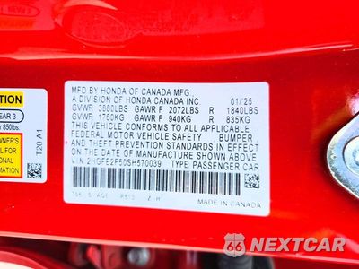 Zdjęcie 13 z 13 samochodu: 2025 HONDA CIVIC SPORT VIN:2HGFE2F50SH570039 - miniatura