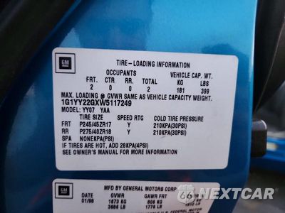 Zdjęcie 12 z 12 samochodu: 1998 CHEVROLET CORVETTE VIN:1G1YY22GXW5117249 - miniatura