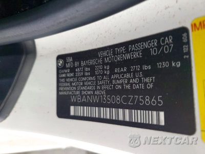 Zdjęcie 12 z 12 samochodu: 2008 BMW 535 I VIN:WBANW13508CZ75865 - miniatura