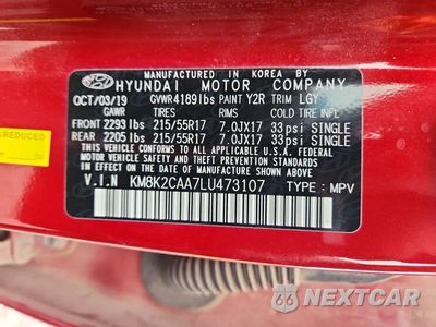 Zdjęcie 13 z 13 samochodu: 2020 HYUNDAI KONA SEL VIN:KM8K2CAA7LU473107 - miniatura