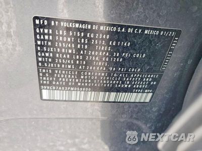 Zdjęcie 13 z 13 samochodu: 2023 VOLKSWAGEN TIGUAN S 4MOTION VIN:3VVCB7AX3PM059600 - miniatura