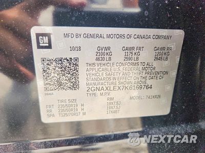 Zdjęcie 14 z 14 samochodu: 2019 CHEVROLET EQUINOX LT VIN:2GNAXLEX7K6169764 - miniatura