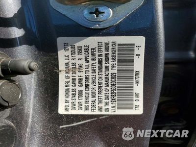 Zdjęcie 12 z 12 samochodu: 2013 HONDA CIVIC LX VIN:19XFB2F53DE003829 - miniatura