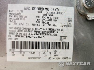 Zdjęcie 13 z 13 samochodu: 2023 FORD EXPLORER VIN:1FMSK7BH2PGC15679 - miniatura