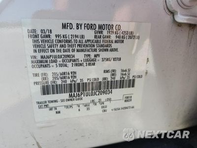 Zdjęcie 14 z 14 samochodu: 2018 FORD ECOSPORT SE VIN:MAJ6P1UL0JC209034 - miniatura