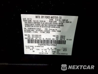 Zdjęcie 13 z 13 samochodu: 2014 FORD TAURUS SHO VIN:1FAHP2KT9EG109062 - miniatura