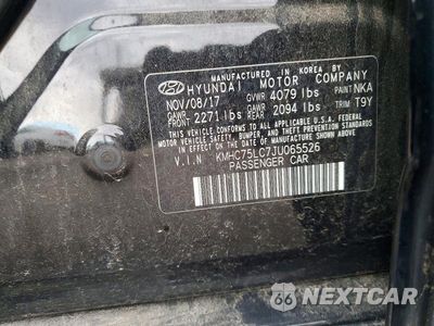 Zdjęcie 12 z 12 samochodu: 2018 HYUNDAI IONIQ SEL VIN:KMHC75LC7JU065526 - miniatura