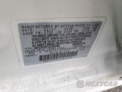 Zdjęcie 14 z 14 samochodu: 2018 NISSAN VERSA SV VIN:3N1CN7AP1JL844168 - miniatura