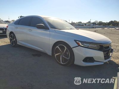 Czwarte zdjęcie samochodu z boku: 2021 HONDA ACCORD SPORT VIN:1HGCV1F31MA081291 - miniatura