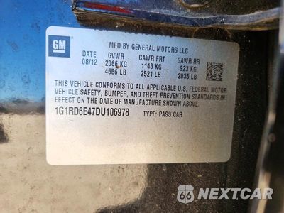 Zdjęcie 12 z 12 samochodu: 2013 CHEVROLET VOLT VIN:1G1RD6E47DU106978 - miniatura