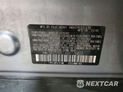 Zdjęcie 13 z 13 samochodu: 2011 SUBARU FORESTER LIMITED VIN:JF2SHBEC4BH726403 - miniatura