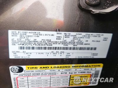 Zdjęcie 13 z 13 samochodu: 2018 FORD EXPEDITION PLATINUM VIN:1FMJU1LT5JEA57640 - miniatura