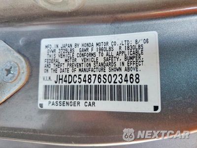 Zdjęcie 12 z 12 samochodu: 2006 ACURA RSX VIN:JH4DC54876S023468 - miniatura