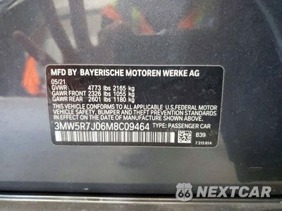 Zdjęcie 12 z 12 samochodu: 2021 BMW 330XI VIN:3MW5R7J00M8C09041 - miniatura