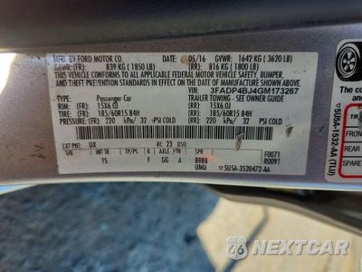 Zdjęcie 12 z 12 samochodu: 2016 FORD FIESTA SE VIN:3FADP4BJ4GM173267 - miniatura