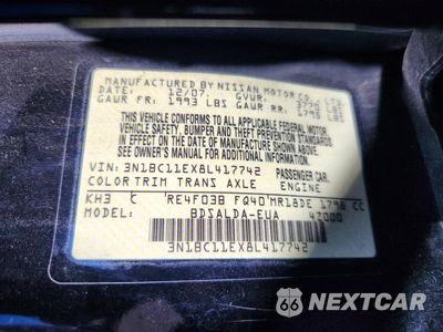 Zdjęcie 13 z 13 samochodu: 2008 NISSAN VERSA 1.8 S VIN:3N1BC11EX8L417742 - miniatura