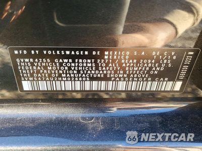 Zdjęcie 12 z 12 samochodu: 2017 VOLKSWAGEN GTI SPORT VIN:3VW547AU2HM026805 - miniatura