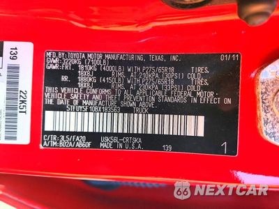 Zdjęcie 12 z 12 samochodu: 2011 TOYOTA TUNDRA DOUBLE CAB SR5 VIN:5TFUY5F10BX183563 - miniatura