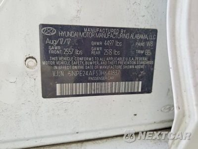 Zdjęcie 13 z 13 samochodu: 2018 HYUNDAI SONATA SE VIN:5NPE24AF5JH641837 - miniatura