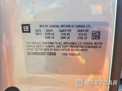 Zdjęcie 12 z 12 samochodu: 2012 CHEVROLET IMPALA LT VIN:2G1WB5E36C1128345 - miniatura