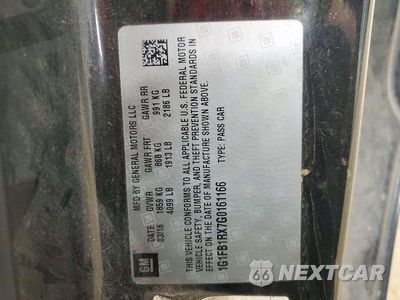 Zdjęcie 12 z 12 samochodu: 2016 CHEVROLET CAMARO LT VIN:1G1FB1RX7G0161166 - miniatura